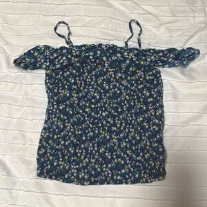Abercrombie Girls floral smocked top size 11-12